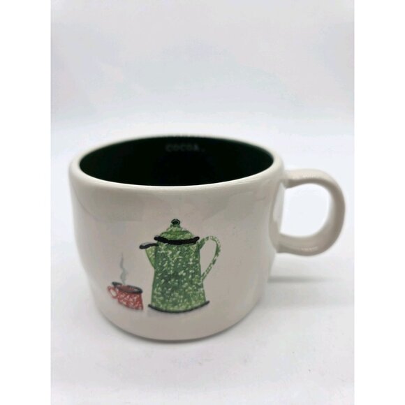 Rae Dunn Artisan Collection by Magenta Green Winter Time Cocoa Coffee Mug Cup - Picture 13 of 13